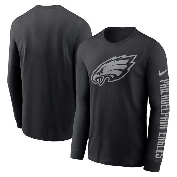 Men's Black Philadelphia Eagles Long Sleeve T-Shirt